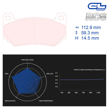 CL Brakes -  Kit 4 pcs. plaquettes de frein (5038W45T14.5)