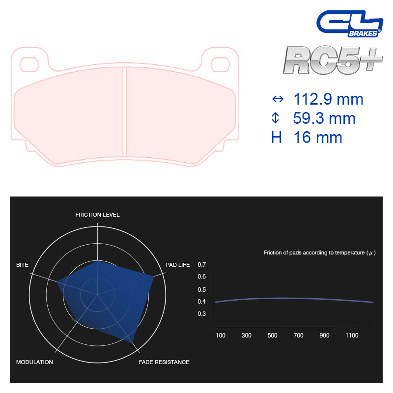 CL Brakes - Kit 4 pz. pastiglie freno (5038W45T16) - Ravasicorse