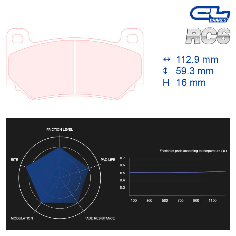 CL Brakes -  Kit 4 pcs. plaquettes de frein (5038W45T16)