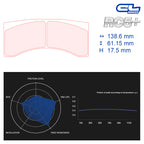 CL Brakes - Kit 4 pz. pastiglie freno (5039W43T17.5) - Ravasicorse