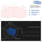 CL Brakes - Kit 4 pz. pastiglie freno (5043W57T17) - Ravasicorse