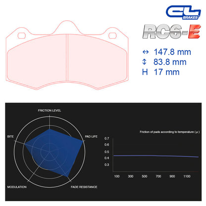 CL Brakes -  Kit 4 pcs. plaquettes de frein (5043W57T17)