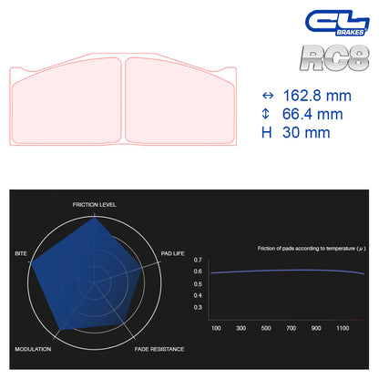 CL Brakes -  Kit 4 pcs. plaquettes de frein (5047W62T30)