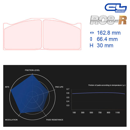 CL Brakes -  Kit 4 pcs. plaquettes de frein (5047W62T30)