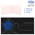 CL Brakes - Kit 4 pz. pastiglie freno (5051W43T16) - Ravasicorse