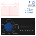 CL Brakes - Kit 4 pz. pastiglie freno (5054W44T12.5) - Ravasicorse