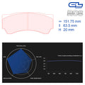 CL Brakes - Kit 4 pz. pastiglie freno (5055W51T20) - Ravasicorse