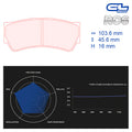 CL Brakes - Kit 4 pz. pastiglie freno (5059W36T16) - Ravasicorse