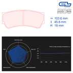 CL Brakes - Kit 4 pz. pastiglie freno (5059W36T16) - Ravasicorse
