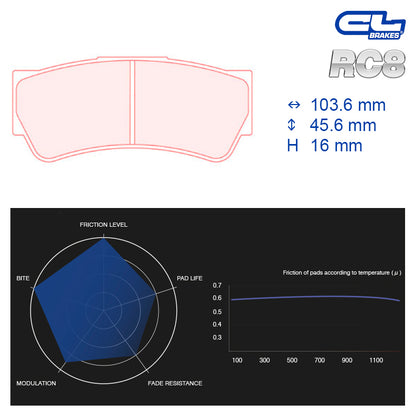 CL Brakes -  Kit 4 pcs. plaquettes de frein (5059W36T16)