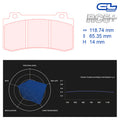 CL Brakes - Kit 4 pz. pastiglie freno (5063W47.5T14) - Ravasicorse
