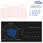 CL Brakes - Kit 4 pz. pastiglie freno (5063W47.5T14) - Ravasicorse