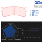 CL Brakes - Kit 4 pz. pastiglie freno (5068W51T25) - Ravasicorse
