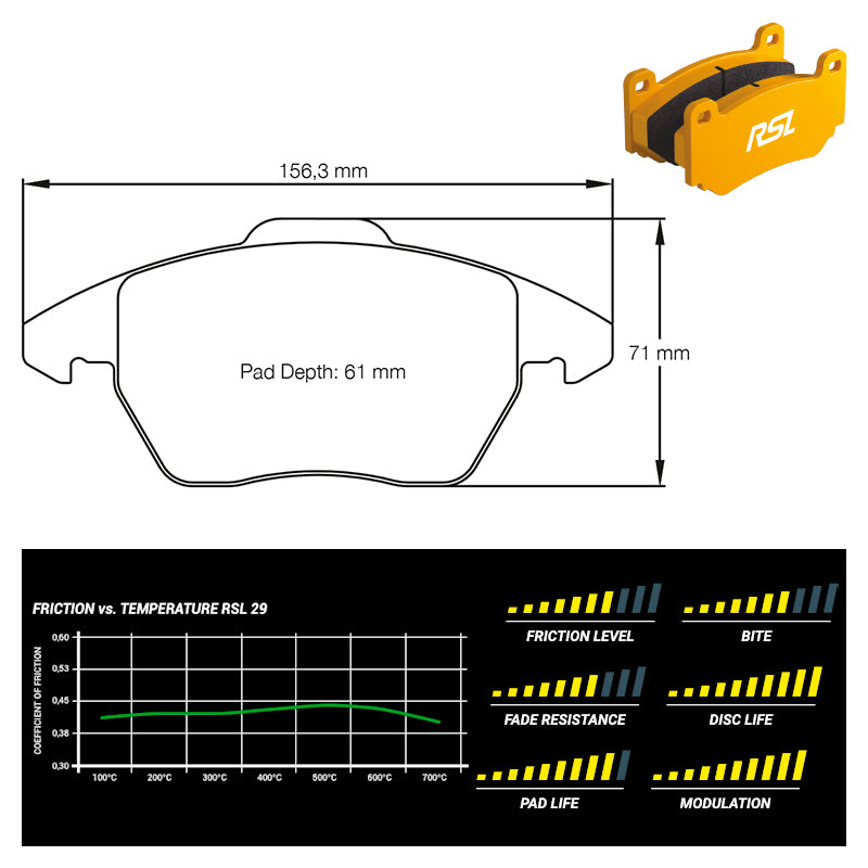 Pagid - Pastiglie freno Audi A1 2.0 TFSI Quattro (8001) - Front