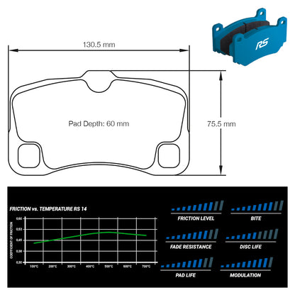 Pagid - Pastiglie freno Porsche 997 3.6 C & 3.6 C4 (8006) - Rear