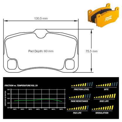 Pagid - Pastiglie freno Porsche 997 3.6 C & 3.6 C4 (8006) - Rear