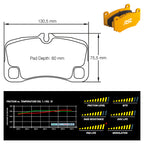 Pagid - Pastiglie freno Porsche 997 GT3 Cup [17 mm thick pads] (8008) - Rear - Ravasicorse