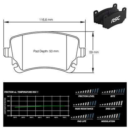 Pagid - Pastiglie freno Audi RS6 4F 5.0 Bi-T V10 (8039) - Rear