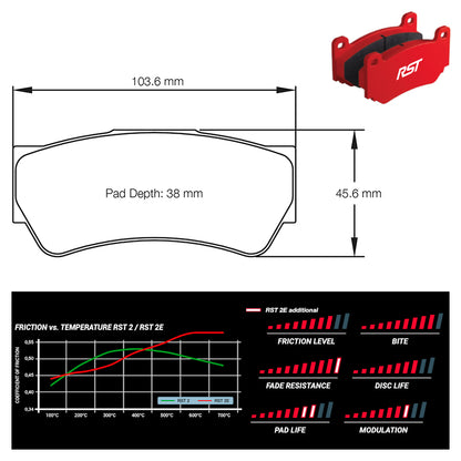 Pagid - Pastiglie freno Dallara F317 (Formula F3) Brembo Caliper (8049) - Rear