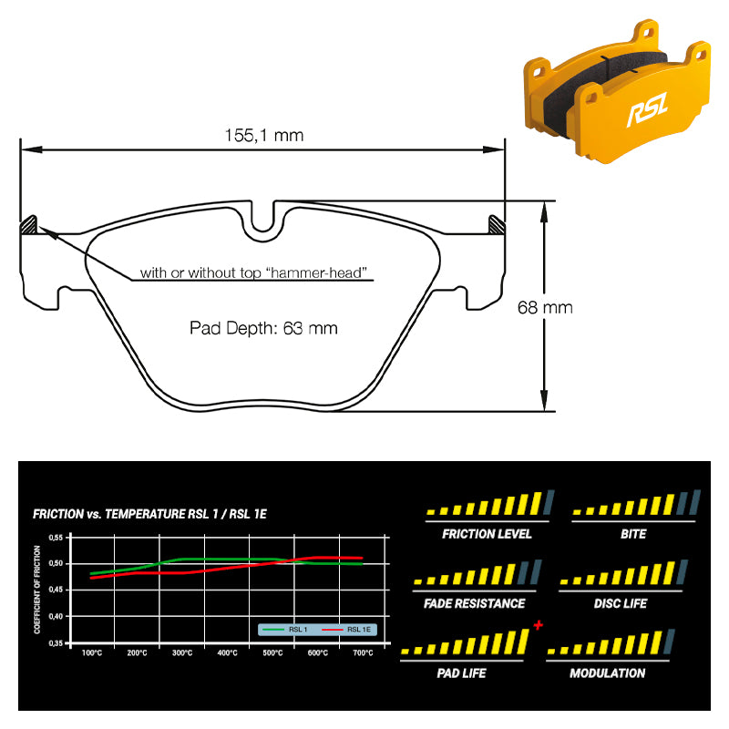 Pagid - Pastiglie freno BMW 1 Series M Coupe [E82] (8053) - Front