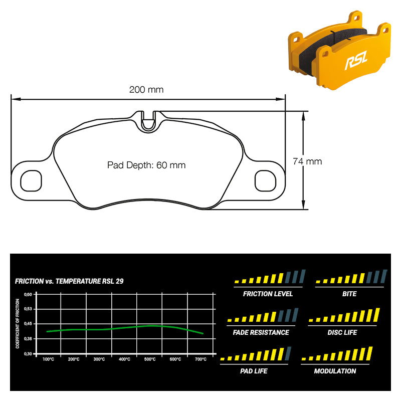 Pagid - Pastiglie freno Porsche 981 Boxster 2.7 / 3.4 S / GTS (8074) - Front - Ravasicorse