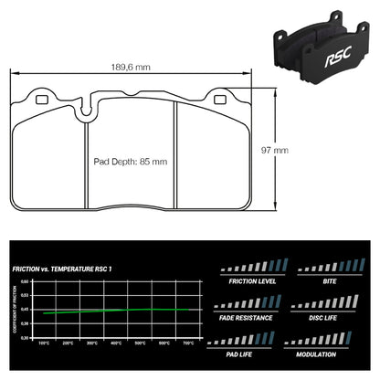 Pagid - Pastiglie freno Ferrari 488 Challenge [race car] [ceramic brakes] (8091) - Front