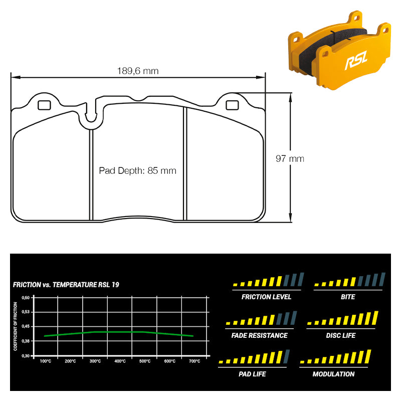 Pagid - Pastiglie freno Ferrari 488 Challenge [race car] [ceramic brakes] (8091) - Front