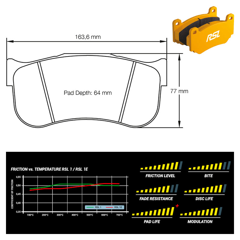 Pagid - Pastiglie freno Aston Martin Vantage V8 GTE [race car] Alcon caliper (8100) - Front - Ravasicorse