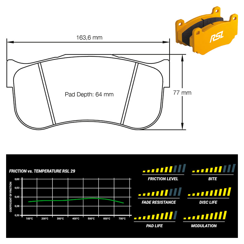 Pagid - Pastiglie freno Aston Martin Vantage V12 GT3 [race car] Alcon caliper (8100) - Front