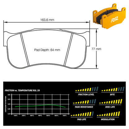 Pagid - Pastiglie freno Aston Martin Vantage V12 GT3 [race car] Alcon caliper (8100) - Front