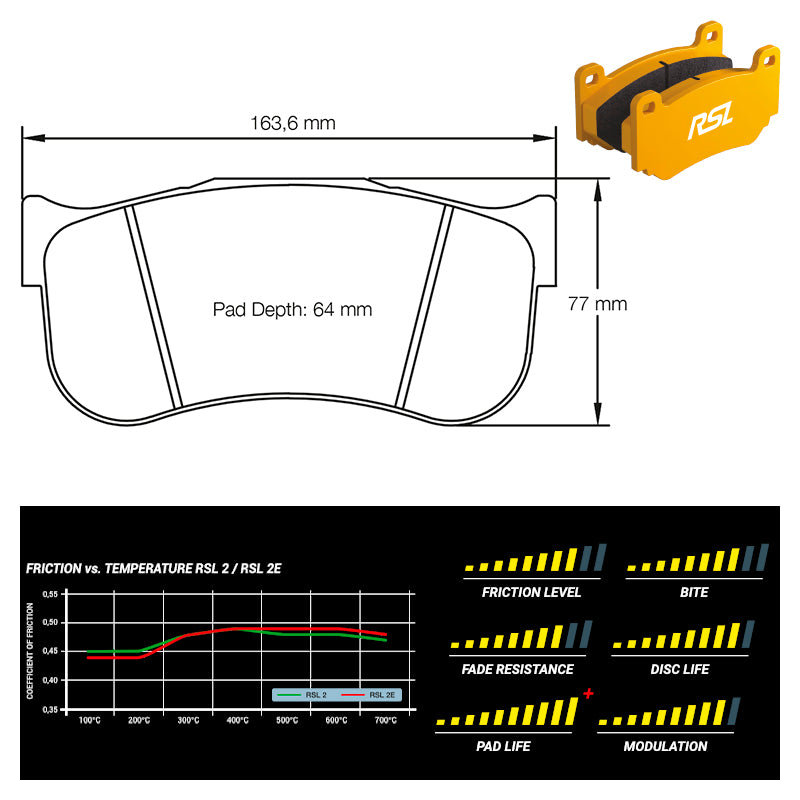 Pagid - Pastiglie freno Aston Martin Vantage V8 GTE [race car] Alcon caliper (8100) - Front - Ravasicorse