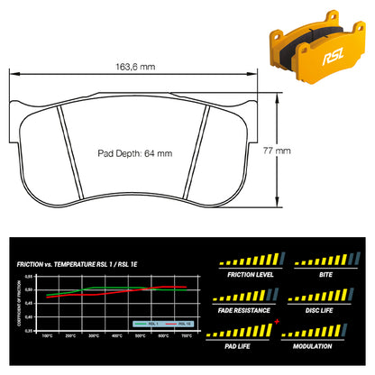 Pagid - Pastiglie freno Audi R8 GT4 + GT4 Cup [race car] (8101) - Front