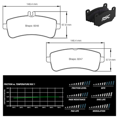 Pagid - Pastiglie freno Mercedes AMG GTR [cast iron brakes] (8246) - Rear