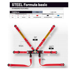 Cintura Sabelt - 6 punti Formula basic FIA 8853-2016 (red - CCS622FRUN) - Ravasicorse