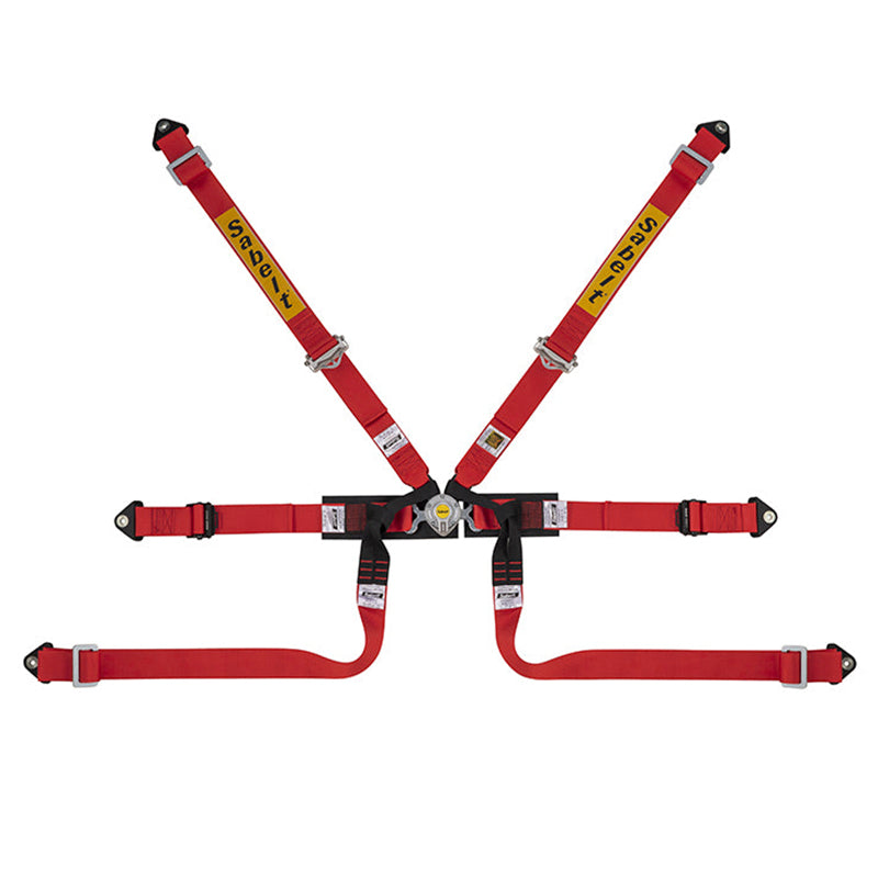 Cintura Sabelt - 6 punti Formula FIA 8853-2016 (red) - Ravasicorse