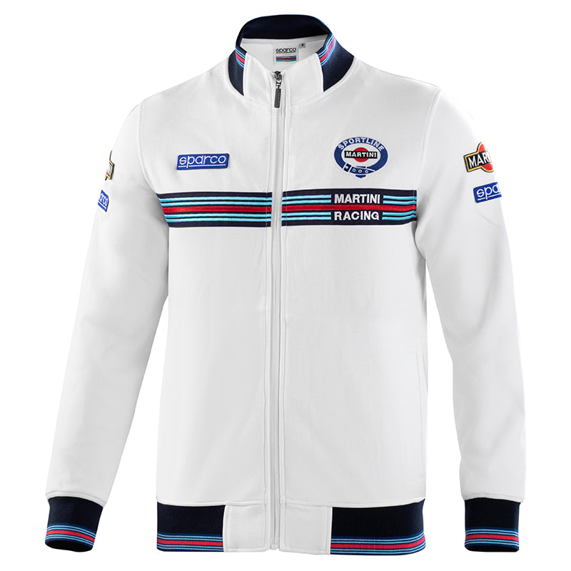 Felpa full zip Sparco - Martini Racing (white) - Ravasicorse