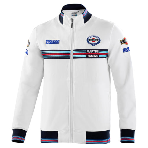 Felpa full zip Sparco - Martini Racing (white) - Ravasicorse
