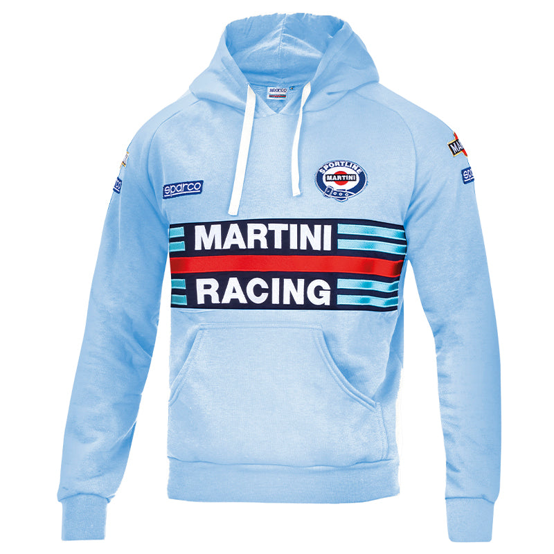 Felpa hoodie Sparco - Martini Racing (light blue) - Ravasicorse