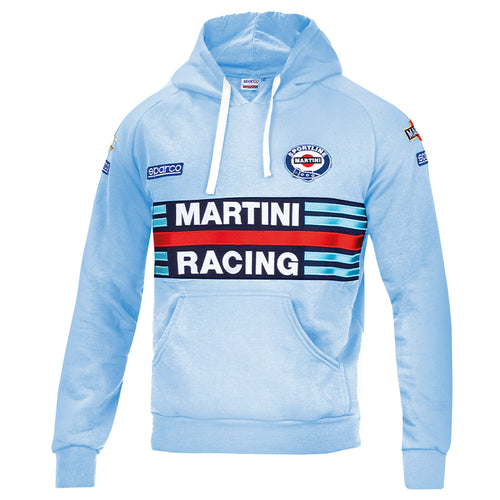 Felpa hoodie Sparco - Martini Racing (light blue) - Ravasicorse