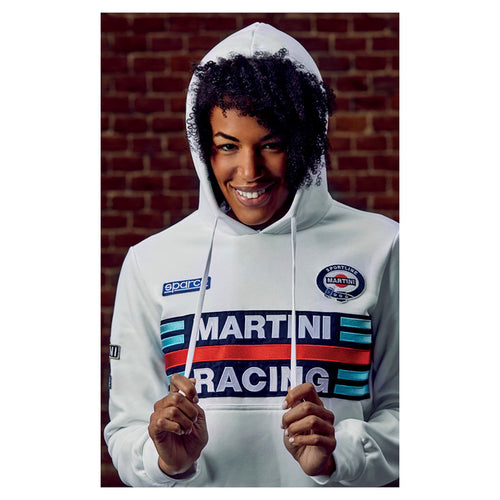 Felpa hoodie Sparco - Martini Racing (white - lady) - Ravasicorse