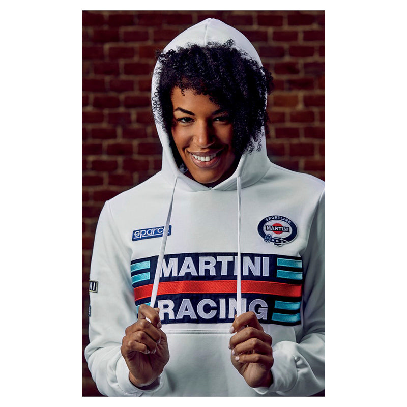 Felpa hoodie Sparco - Martini Racing (white - lady)