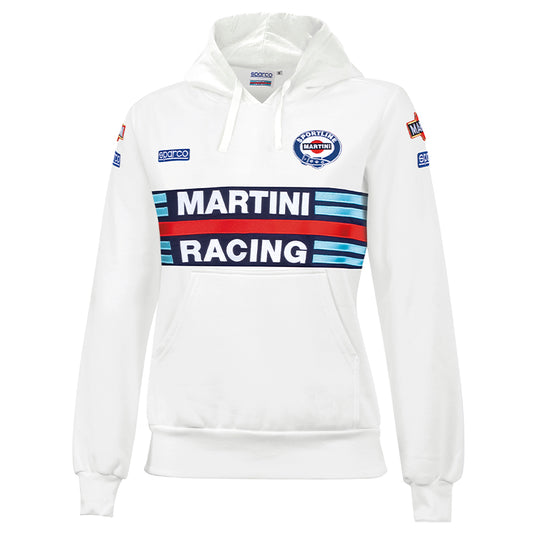Felpa hoodie Sparco - Martini Racing (white - lady)