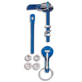Gancio cofano universale con meccanismo scorrevole (alluminio blu) - Ravasicorse