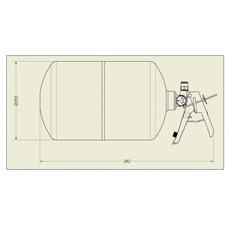 Lifeline - Zero 2020 Fire Marshal (meccanico - bombola 3 L - 155 Ø x 342 mm)