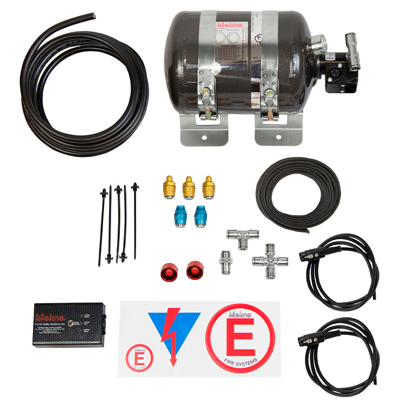 Lifeline - Zero 360 FIA Novec 1230 Stored Pressure Electric (elettrico - bombola 2.25 Kg - 125 Ø x 235 mm) - Ravasicorse