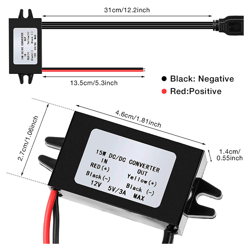 Modulo convertitore 12V - uscita femmina 2 x USB (uso GPS rally) - Ravasicorse