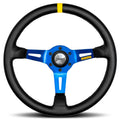 Volante MOMO - MOD.08 smooth leather (blue spokes - Ø350 mm)