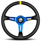 Volante MOMO - MOD.08 smooth leather (blue spokes - Ø350 mm)