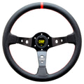 Volante OMP - Corsica (black/black/red - smooth leather - OD/1956/NR) - Ravasicorse