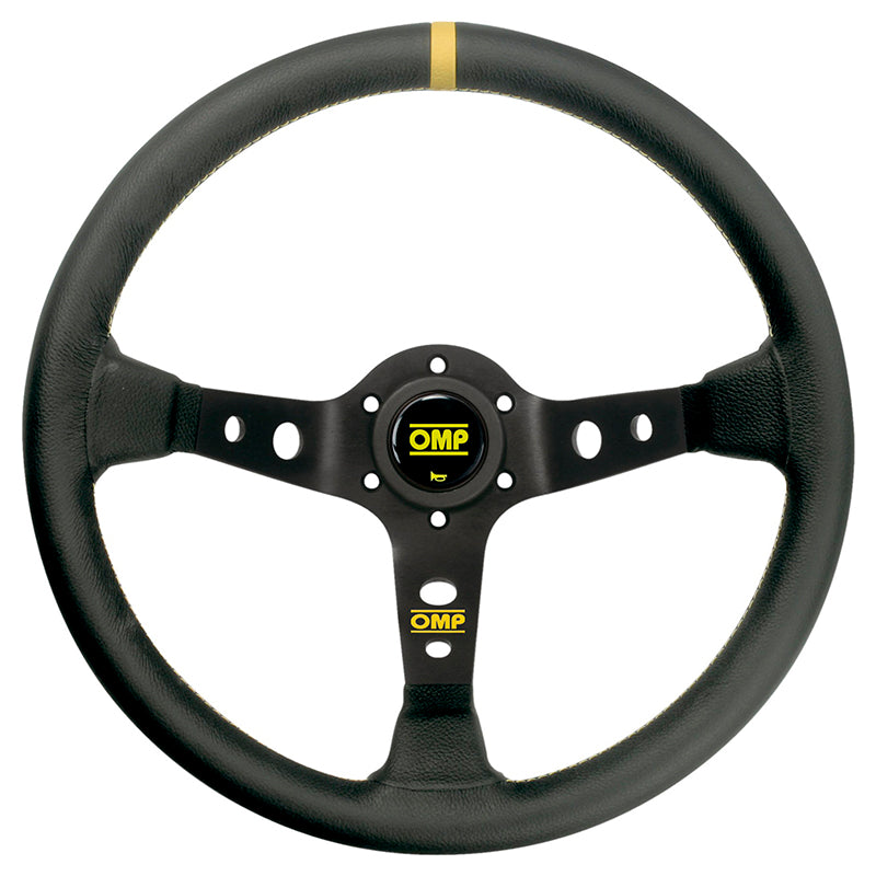 Volante OMP - Corsica (black/black - smooth leather - OD/1956/N) - Ravasicorse